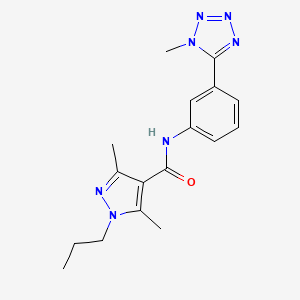 3,5-dimethyl-N-[3-(1-methyltetrazol-5-yl)phenyl]-1-propylpyrazole-4-carboxamide