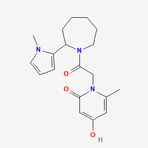 4-Hydroxy-6-methyl-1-[2-[2-(1-methylpyrrol-2-yl)azepan-1-yl]-2-oxoethyl]pyridin-2-one