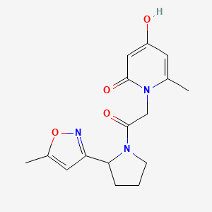 4-Hydroxy-6-methyl-1-[2-[2-(5-methyl-1,2-oxazol-3-yl)pyrrolidin-1-yl]-2-oxoethyl]pyridin-2-one