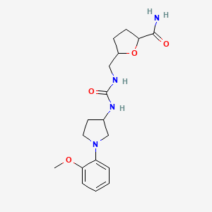 5-[[[1-(2-Methoxyphenyl)pyrrolidin-3-yl]carbamoylamino]methyl]oxolane-2-carboxamide