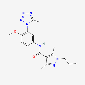 N-[4-methoxy-3-(5-methyltetrazol-1-yl)phenyl]-3,5-dimethyl-1-propylpyrazole-4-carboxamide