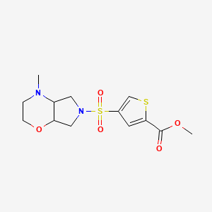 molecular formula C13H18N2O5S2 B7143462 Methyl 4-[(4-methyl-2,3,4a,5,7,7a-hexahydropyrrolo[3,4-b][1,4]oxazin-6-yl)sulfonyl]thiophene-2-carboxylate 