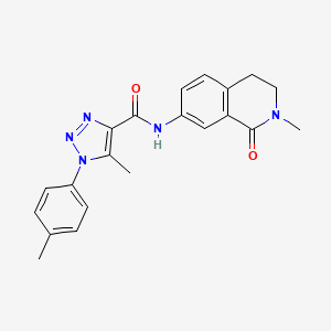 5-methyl-N-(2-methyl-1-oxo-3,4-dihydroisoquinolin-7-yl)-1-(4-methylphenyl)triazole-4-carboxamide