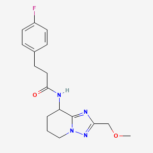 3-(4-fluorophenyl)-N-[2-(methoxymethyl)-5,6,7,8-tetrahydro-[1,2,4]triazolo[1,5-a]pyridin-8-yl]propanamide