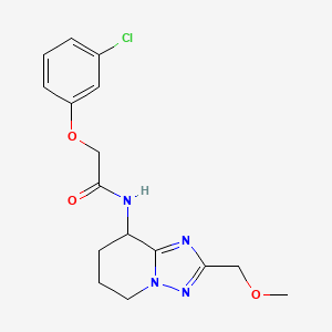 2-(3-chlorophenoxy)-N-[2-(methoxymethyl)-5,6,7,8-tetrahydro-[1,2,4]triazolo[1,5-a]pyridin-8-yl]acetamide