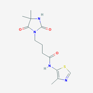 4-(4,4-dimethyl-2,5-dioxoimidazolidin-1-yl)-N-(4-methyl-1,3-thiazol-5-yl)butanamide