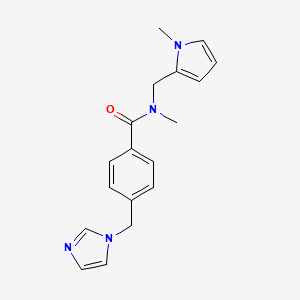 4-(imidazol-1-ylmethyl)-N-methyl-N-[(1-methylpyrrol-2-yl)methyl]benzamide