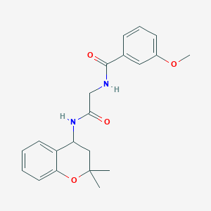 N-[2-[(2,2-dimethyl-3,4-dihydrochromen-4-yl)amino]-2-oxoethyl]-3-methoxybenzamide