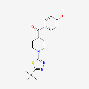 [1-(5-Tert-butyl-1,3,4-thiadiazol-2-yl)piperidin-4-yl]-(4-methoxyphenyl)methanone