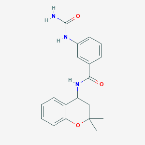 3-(carbamoylamino)-N-(2,2-dimethyl-3,4-dihydrochromen-4-yl)benzamide