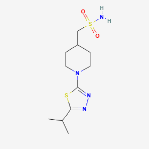 [1-(5-Propan-2-yl-1,3,4-thiadiazol-2-yl)piperidin-4-yl]methanesulfonamide