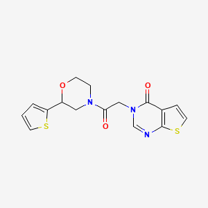 3-[2-Oxo-2-(2-thiophen-2-ylmorpholin-4-yl)ethyl]thieno[2,3-d]pyrimidin-4-one