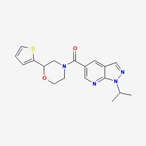 (1-Propan-2-ylpyrazolo[3,4-b]pyridin-5-yl)-(2-thiophen-2-ylmorpholin-4-yl)methanone