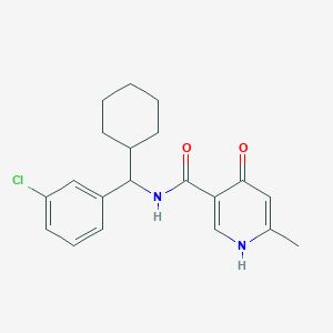 N-[(3-chlorophenyl)-cyclohexylmethyl]-6-methyl-4-oxo-1H-pyridine-3-carboxamide