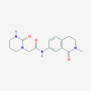 N-(2-methyl-1-oxo-3,4-dihydroisoquinolin-7-yl)-2-(2-oxo-1,3-diazinan-1-yl)acetamide