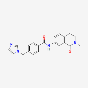 4-(imidazol-1-ylmethyl)-N-(2-methyl-1-oxo-3,4-dihydroisoquinolin-7-yl)benzamide