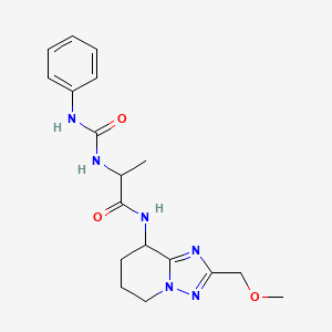 N-[2-(methoxymethyl)-5,6,7,8-tetrahydro-[1,2,4]triazolo[1,5-a]pyridin-8-yl]-2-(phenylcarbamoylamino)propanamide