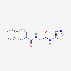 N-[2-[(4-methyl-1,3-thiazol-5-yl)amino]-2-oxoethyl]-3,4-dihydro-1H-isoquinoline-2-carboxamide