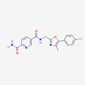 5-N-[[5-(4-chlorophenyl)-4-methyl-1,3-oxazol-2-yl]methyl]-2-N-methylpyridine-2,5-dicarboxamide