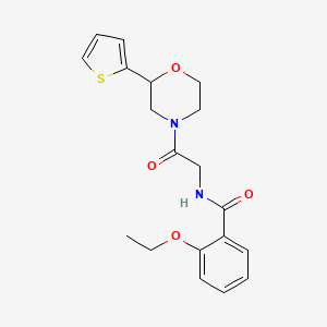 2-ethoxy-N-[2-oxo-2-(2-thiophen-2-ylmorpholin-4-yl)ethyl]benzamide