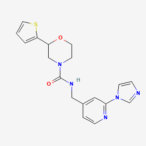 N-[(2-imidazol-1-ylpyridin-4-yl)methyl]-2-thiophen-2-ylmorpholine-4-carboxamide