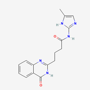 N-(5-methyl-1H-imidazol-2-yl)-4-(4-oxo-3H-quinazolin-2-yl)butanamide