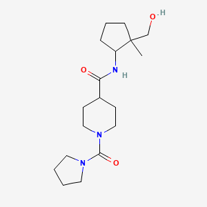 N-[2-(hydroxymethyl)-2-methylcyclopentyl]-1-(pyrrolidine-1-carbonyl)piperidine-4-carboxamide