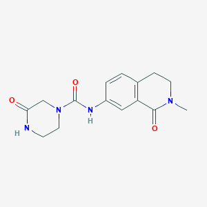 N-(2-methyl-1-oxo-3,4-dihydroisoquinolin-7-yl)-3-oxopiperazine-1-carboxamide