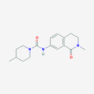 4-methyl-N-(2-methyl-1-oxo-3,4-dihydroisoquinolin-7-yl)piperidine-1-carboxamide