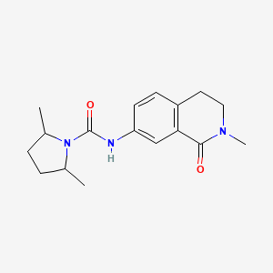 2,5-dimethyl-N-(2-methyl-1-oxo-3,4-dihydroisoquinolin-7-yl)pyrrolidine-1-carboxamide