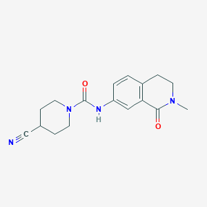 4-cyano-N-(2-methyl-1-oxo-3,4-dihydroisoquinolin-7-yl)piperidine-1-carboxamide