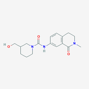 3-(hydroxymethyl)-N-(2-methyl-1-oxo-3,4-dihydroisoquinolin-7-yl)piperidine-1-carboxamide