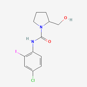 N-(4-chloro-2-iodophenyl)-2-(hydroxymethyl)pyrrolidine-1-carboxamide