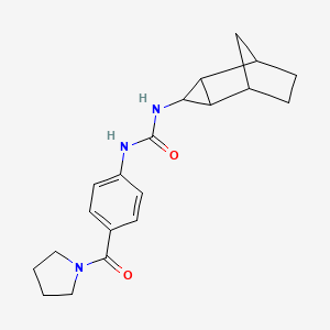 1-[4-(Pyrrolidine-1-carbonyl)phenyl]-3-(3-tricyclo[3.2.1.02,4]octanyl)urea