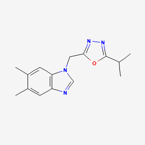 2-[(5,6-Dimethylbenzimidazol-1-yl)methyl]-5-propan-2-yl-1,3,4-oxadiazole