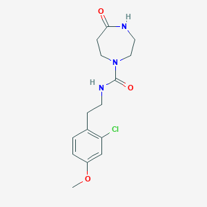 N-[2-(2-chloro-4-methoxyphenyl)ethyl]-5-oxo-1,4-diazepane-1-carboxamide