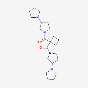 [1-(3-Pyrrolidin-1-ylpyrrolidine-1-carbonyl)cyclobutyl]-(3-pyrrolidin-1-ylpyrrolidin-1-yl)methanone