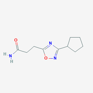 3-(3-Cyclopentyl-1,2,4-oxadiazol-5-yl)propanamide