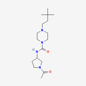 N-(1-acetylpyrrolidin-3-yl)-4-(3,3-dimethylbutyl)piperazine-1-carboxamide