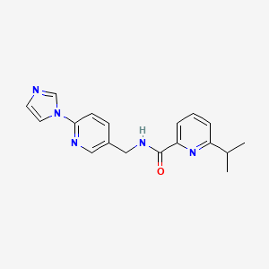 N-[(6-imidazol-1-ylpyridin-3-yl)methyl]-6-propan-2-ylpyridine-2-carboxamide