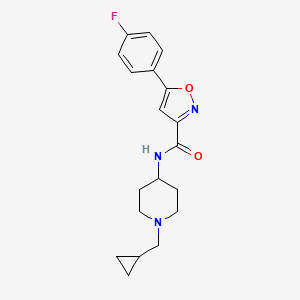 N-[1-(cyclopropylmethyl)piperidin-4-yl]-5-(4-fluorophenyl)-1,2-oxazole-3-carboxamide