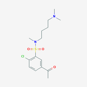 5-acetyl-2-chloro-N-[4-(dimethylamino)butyl]-N-methylbenzenesulfonamide