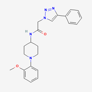 N-[1-(2-methoxyphenyl)piperidin-4-yl]-2-(4-phenyltriazol-1-yl)acetamide