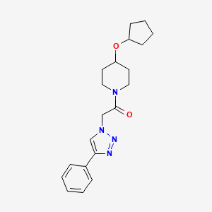 1-(4-Cyclopentyloxypiperidin-1-yl)-2-(4-phenyltriazol-1-yl)ethanone