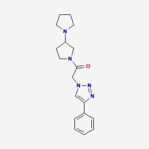 2-(4-Phenyltriazol-1-yl)-1-(3-pyrrolidin-1-ylpyrrolidin-1-yl)ethanone