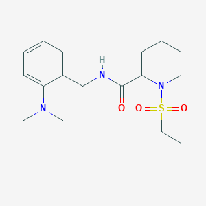 N-[[2-(dimethylamino)phenyl]methyl]-1-propylsulfonylpiperidine-2-carboxamide