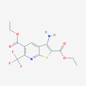 molecular formula C14H13F3N2O4S B071475 3-氨基-6-(三氟甲基)噻并[2,3-b]吡啶-2,5-二甲酸二乙酯 CAS No. 175277-75-5