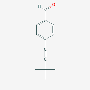 molecular formula C13H14O B071476 4-(3,3-Dimethyl-1-butynyl)-benzaldehyde CAS No. 173592-71-7