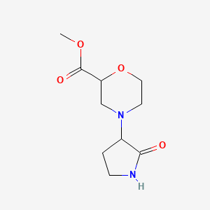 molecular formula C10H16N2O4 B7147837 Methyl 4-(2-oxopyrrolidin-3-yl)morpholine-2-carboxylate 