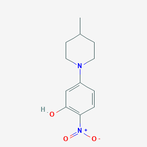 molecular formula C12H16N2O3 B071495 5-(4-Methylpiperidin-1-yl)-2-nitrophenol CAS No. 175135-21-4